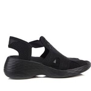 Bzees Womens Jewel Elastic Strap Comfort Wedge Sandals Shoes sz 11M